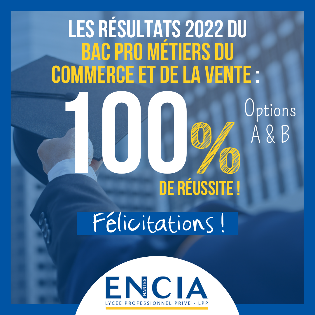 100% réussite Bac Pro 2022